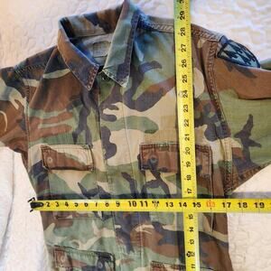 36 Authentic Military Jacket 32nd ADA Camo Utility Coat Woodland BDU 60 80 Small